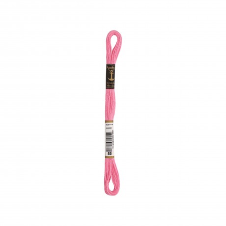 Meada de linha de bordar Anchor Stranded Cotton, filosele cor 55 rosa Meada de linha de bordar Anchor Stranded Cotton, filosele cor 55 rosa